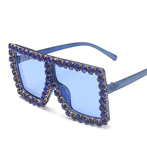 diamond sunglasses women men newest shades retro sun glasses wholesale custom oversized eyewear 2021 square china goggles