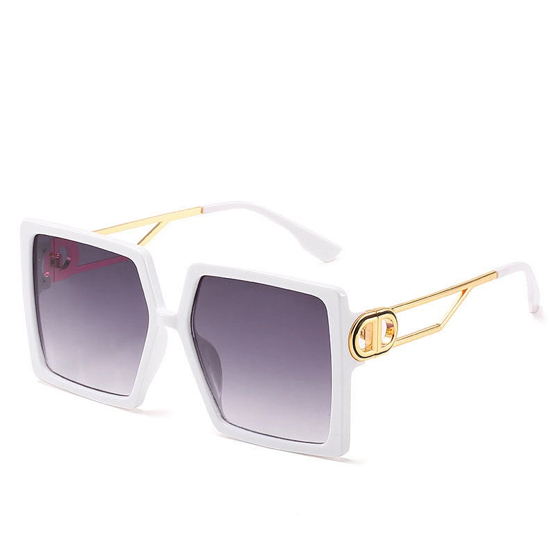 Newest fashion custom square big frame trendy gradient colorful sunglasses wholesale men women shade vintage sun glasses