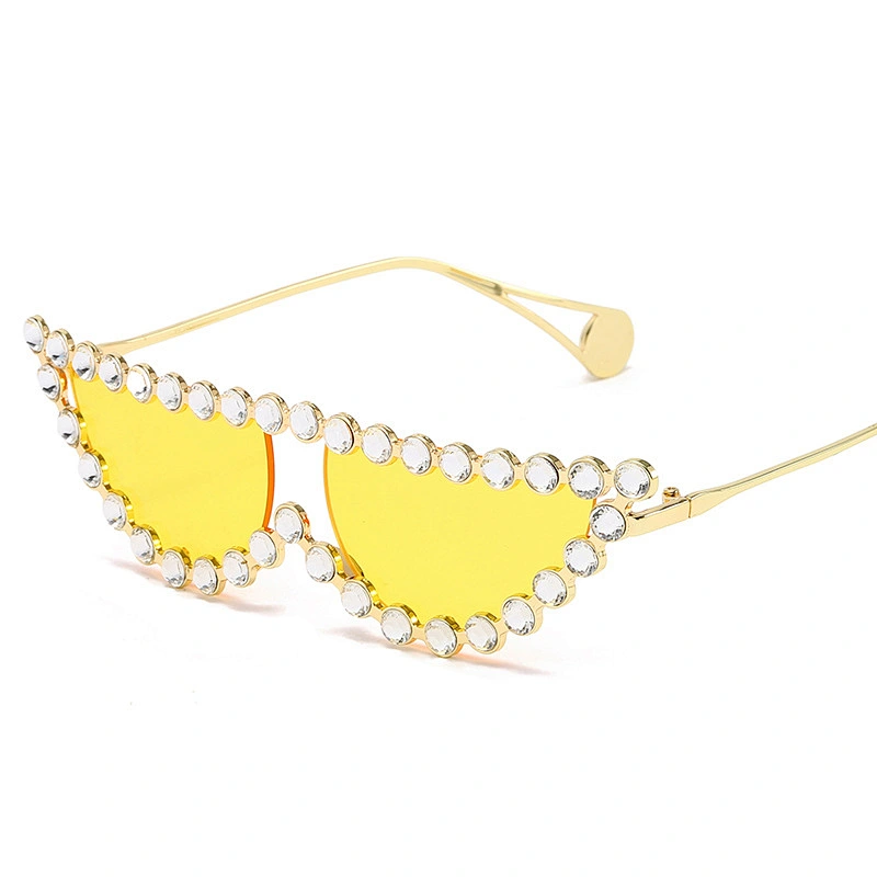 2021 fashion retro cat eye rhinestone trendy sunglasses women men eyewear shade sun glasses wholesale custom goggles