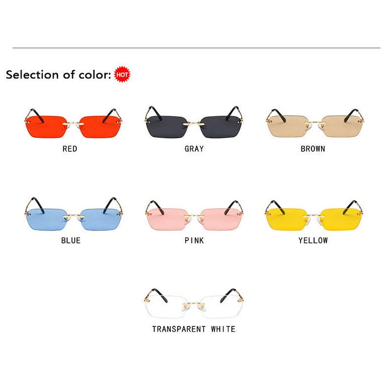 fashion oval sunglasses women men newest shades small frames rimless  sun glasses wholesale custom eyewear 2021 trendy goggles