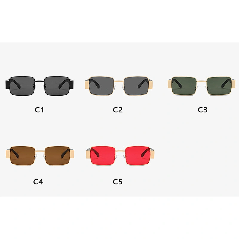 Newest fashion square metal celebrity hip hop trendy sunglasses women men eyewear shade sun glasses wholesale custom goggles