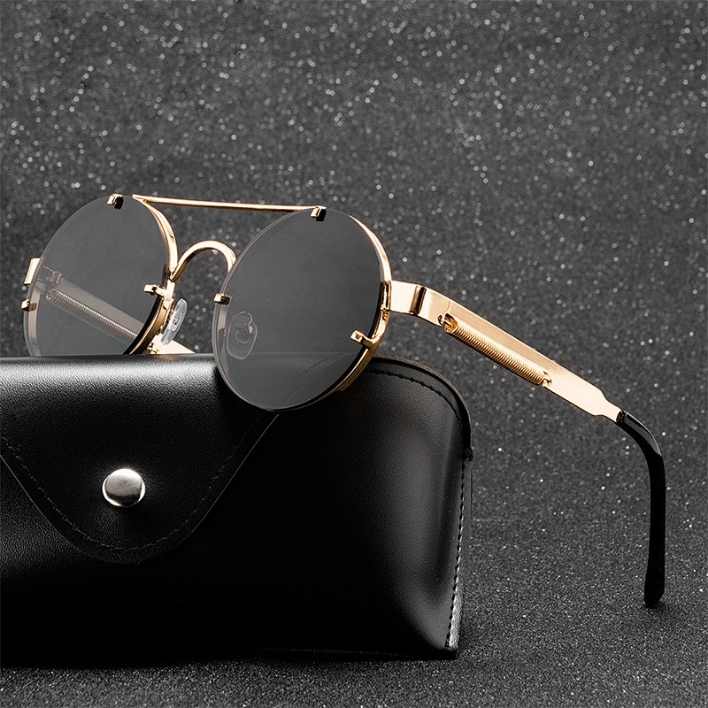 2021 newest fashion punk round spring legs sunglasses women men eyewear shade sun glasses wholesale custom night vision goggles