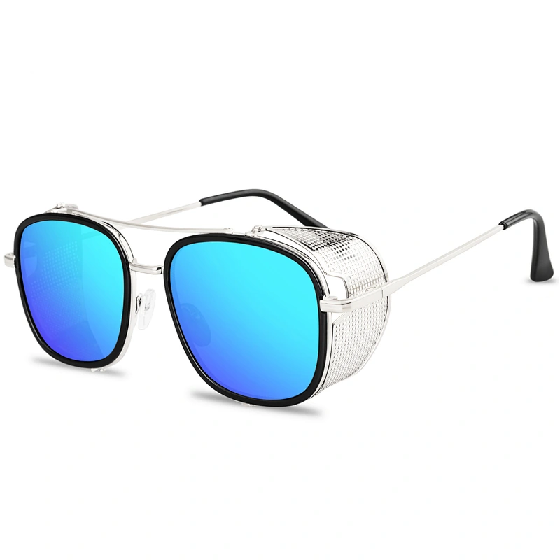2021 newest fashion steam punk metal retro sunglasses women men eyewear shade vintage sun glasses wholesale custom goggles