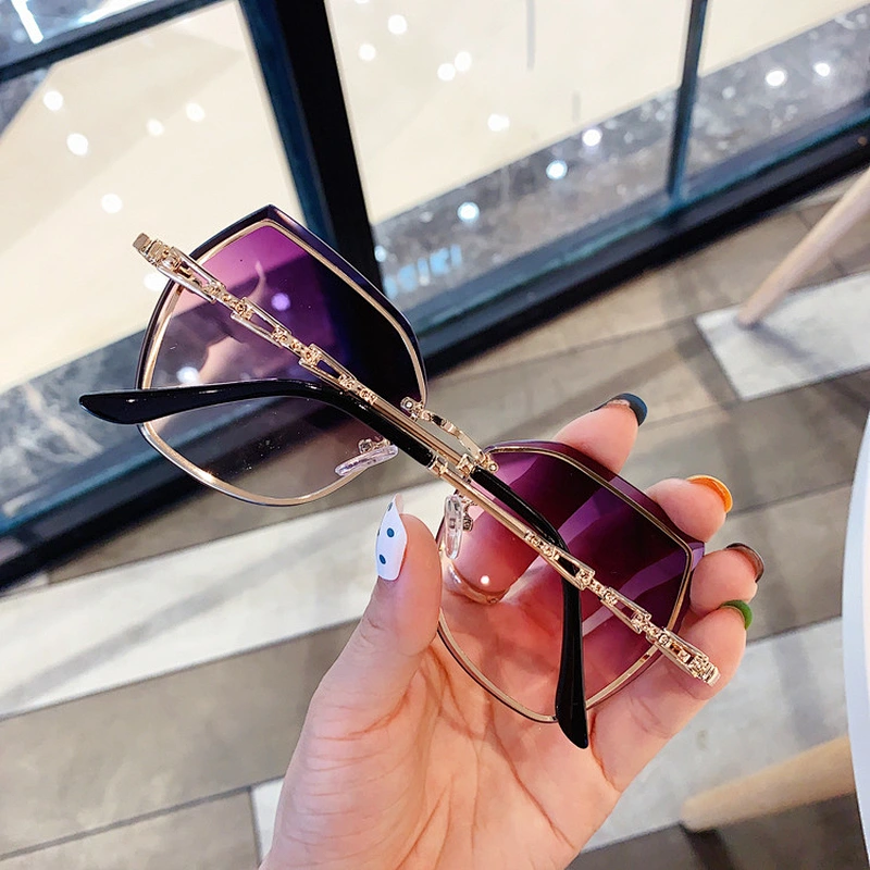 fashion rimless retro irregular sunglasses women men newest shades sun glasses wholesale custom eyewear 2021 trendy goggle