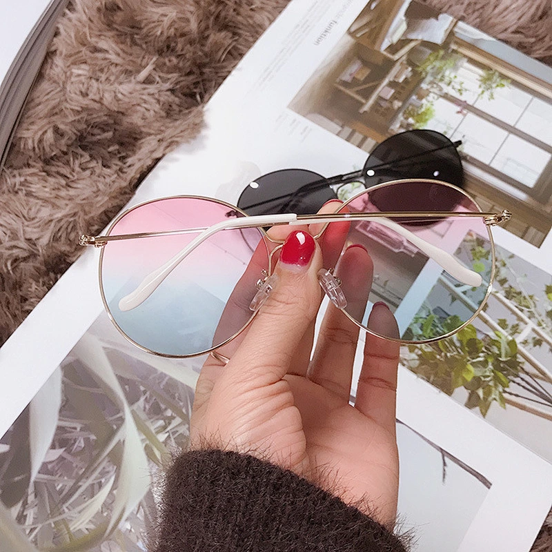 fashionable retro round sunglasses women men newest shades celebrity sun glasses  wholesale custom eyewear 2021 trendy goggle
