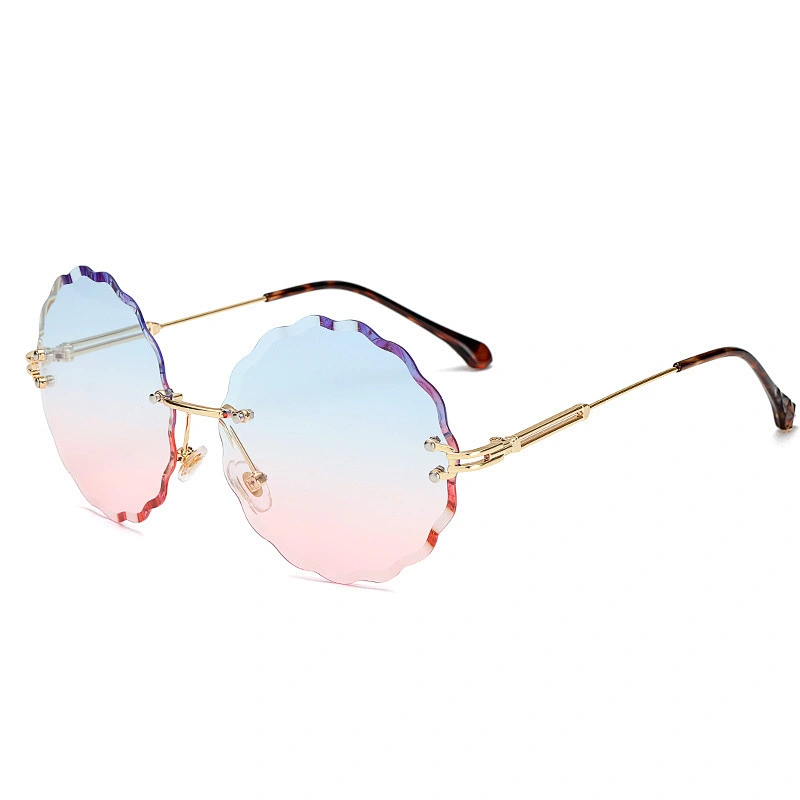 fashionable 2021 rimless retro sunglasses newest women men shades UV luxury sun glasses wholesale custom eyewear trendy goggle