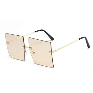 fashion rimless sunglasses women men newest shades square colorful sun glasses  wholesale custom eyewear 2021 trendy goggle