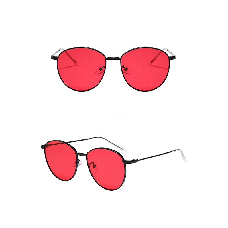 fashion sunglasses women men newest shades metallic retro round frame  sun glasses wholesale custom eyewear 2021 goggles