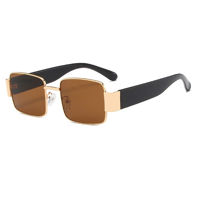 Newest fashion square metal celebrity hip hop trendy sunglasses women men eyewear shade sun glasses wholesale custom goggles