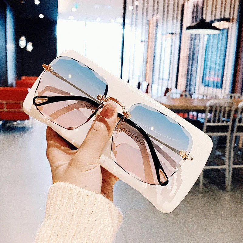 2021 gradient sunglassess sunglasses women men newest shades rimless sun glasses oversized wholesale custom eyewear