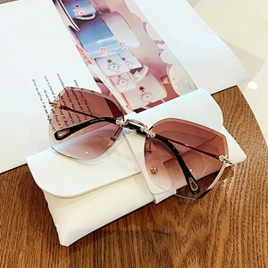 rimless retro polarized sunglasses women men newest shades retro sun glasses wholesale custom eyewear 2021 trendy goggle