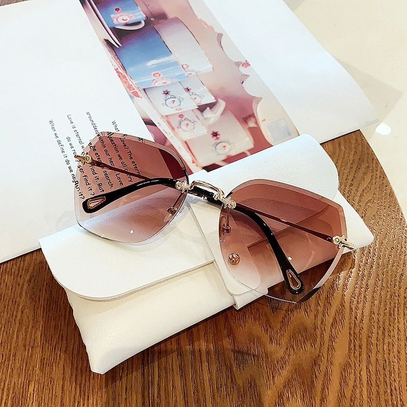 rimless retro polarized sunglasses women men newest shades retro sun glasses wholesale custom eyewear 2021 trendy goggle