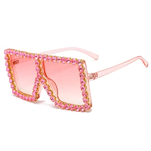 diamond square sunglasses women men newest shades retro sun glasses oversized wholesale custom eyewear 2021 trendy goggle