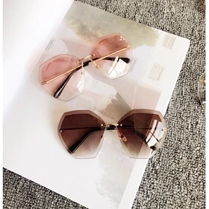 irregular rimless round candy colorsunglasses women men newest shades sun glasses wholesale custom eyewear 2021 trendy goggles