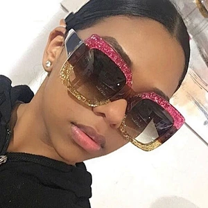 fashion three color square  sunglasses women men newest shades rimless sun glasses wholesale custom eyewear 2021 trendy goggles