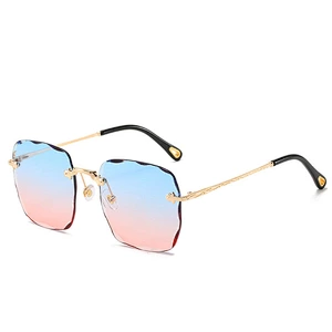 fashionable sunglasses women men newest shades square photochromic rimless sun glasses wholesale custom  eyewear 2021 goggles