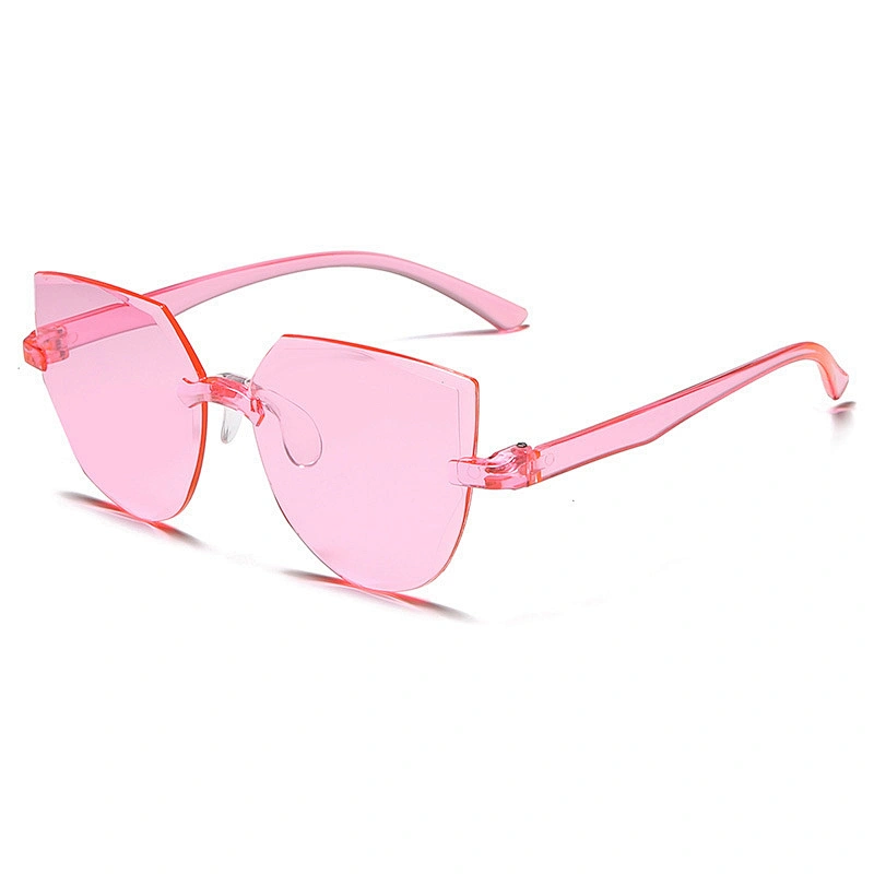 rimless jell transparent sunglasses women men newest shades color sun glasses wholesale custom eyewear 2021 trendy goggles