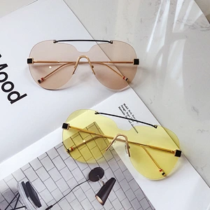 fashion rimless retro sunglasses women men newest shades vintage sun glasses wholesale custom eyewear 2021 trendy goggle