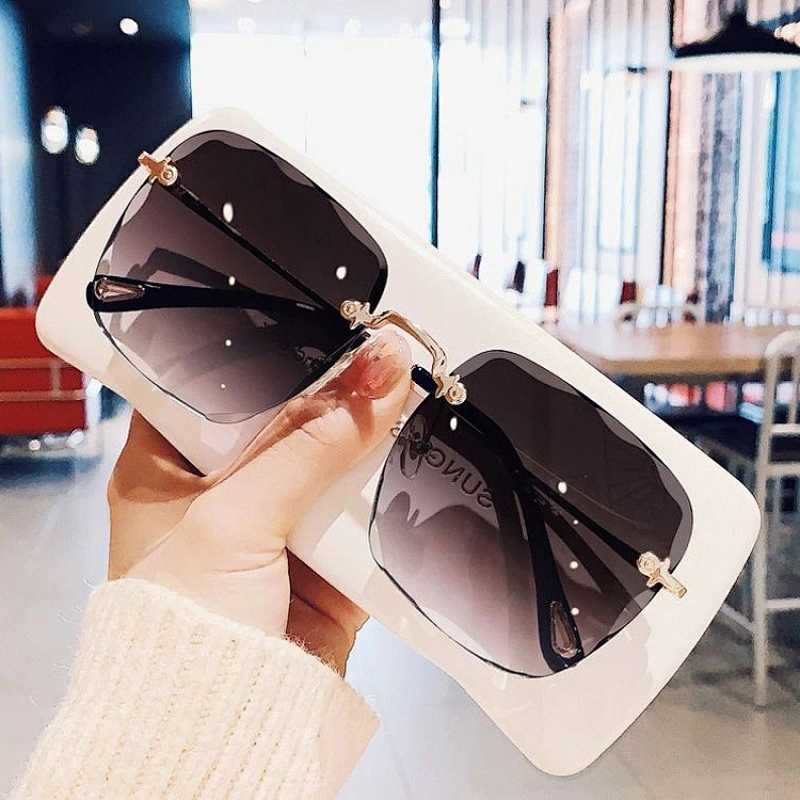2021 gradient sunglassess sunglasses women men newest shades rimless sun glasses oversized wholesale custom eyewear