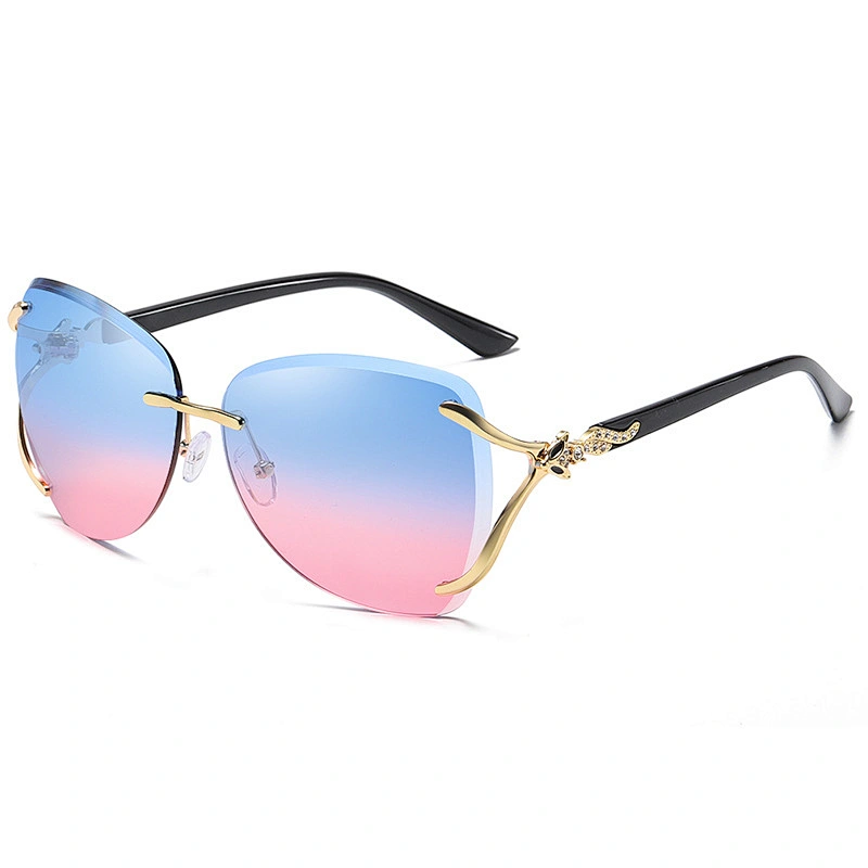 fashion rimless metal sunglasses women men newest shades retro vintage sun glasses wholesale custom eyewear 2021 trendy goggle