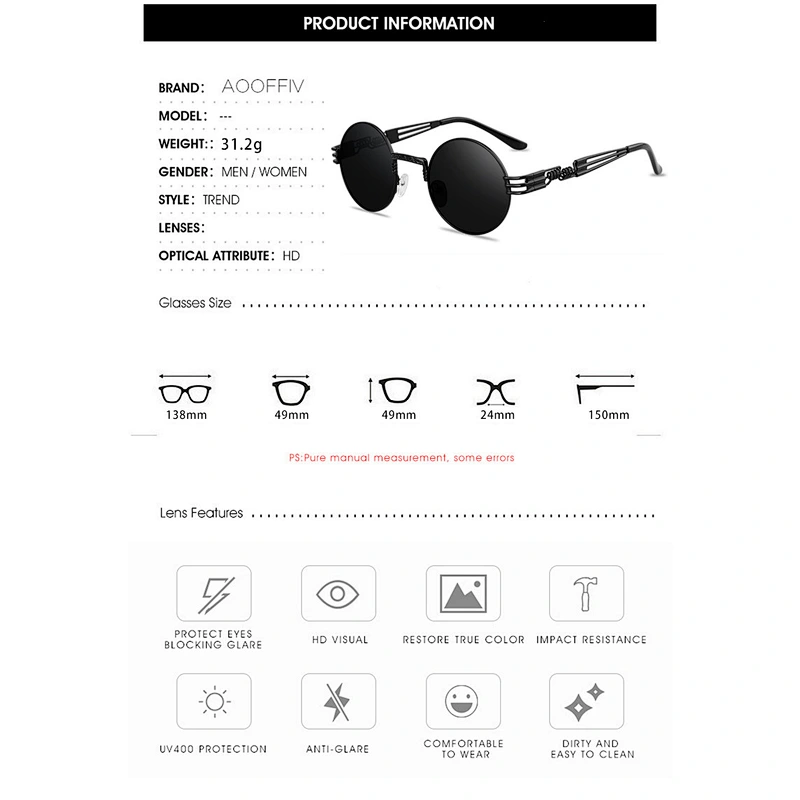 2021 newest fashion round steam punk metal spring legs sunglasses women men eyewear shade sun glasses wholesale custom goggles
