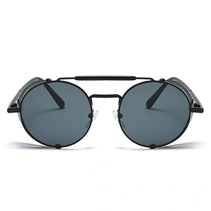 2021 fashion retro punk round personality metal oval sunglasses women men eyewear shade sun glasses wholesale custom goggles