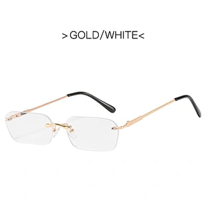 2021 newest fashion rimless polygonal sunglasses women men eyewear shade vintage trendy sun glasses wholesale custom goggles