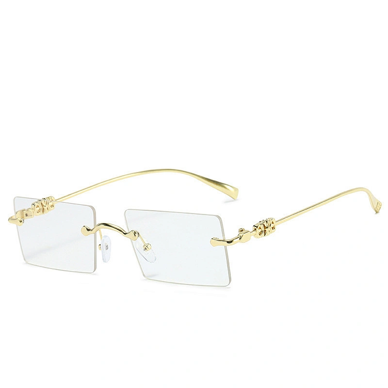 Newest fashion rimless trimming small square ladies sunglasses women men eyewear shade sun glasses wholesale custom goggles