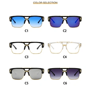 Retro square women men newest shades punk style sun glasses wholesale custom eyewear 2021 trendy sunglasses