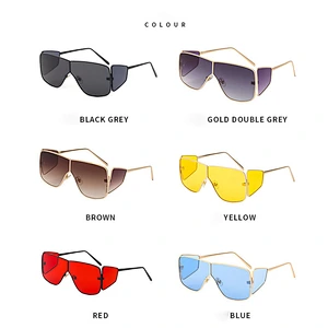 fashion big frame with four lenes sunglasses women men newest shades sun glasses oversized wholesale custom eyewear 2021 goggles