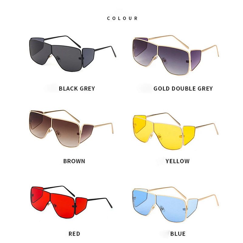 fashion big frame with four lenes sunglasses women men newest shades sun glasses oversized wholesale custom eyewear 2021 goggles