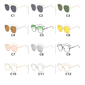 fashion metal square sunglasses women men newest shades celebrity sun glasses wholesale custom eyewear 2021 trendy goggles