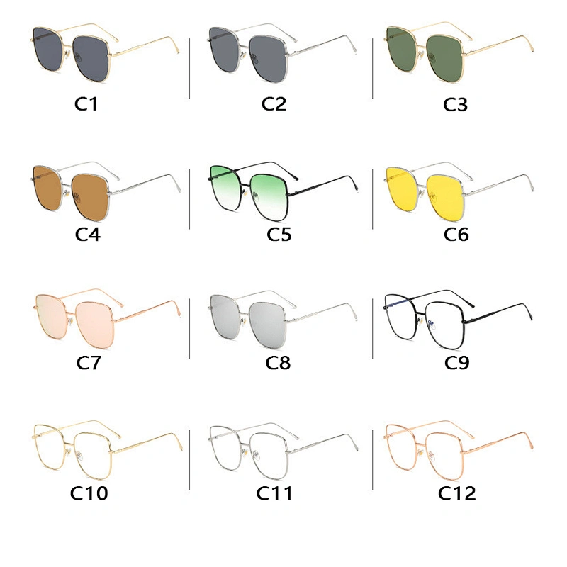 fashion metal square sunglasses women men newest shades celebrity sun glasses wholesale custom eyewear 2021 trendy goggles