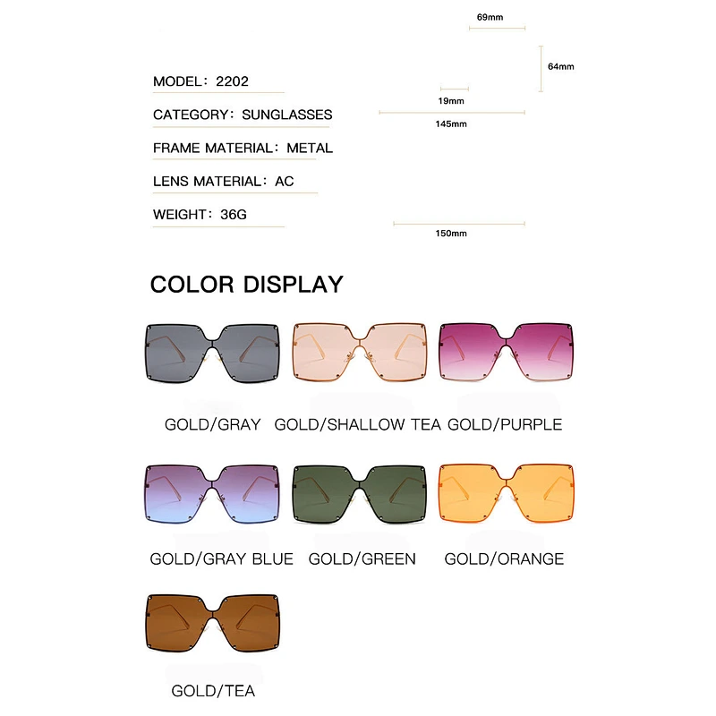 fashionable  sunglasses women men newest shades mental square sun glasses oversized wholesale custom  eyewear 2021 goggles