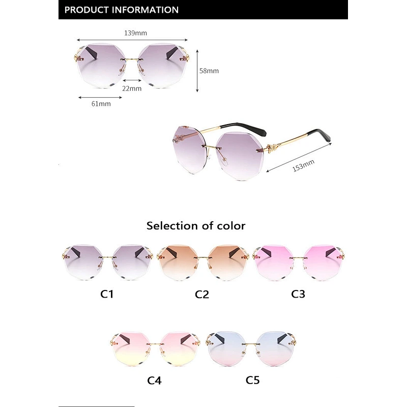 fashionable sunglasses women men newest shades retro mental frameless sun glasses wholesale custom eyewear 2021china goggles