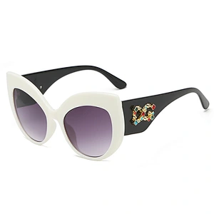 2021 newest fashion cat eye rhinestone celebrity sunglasses women men eyewear shade sun glasses wholesale custom goggles