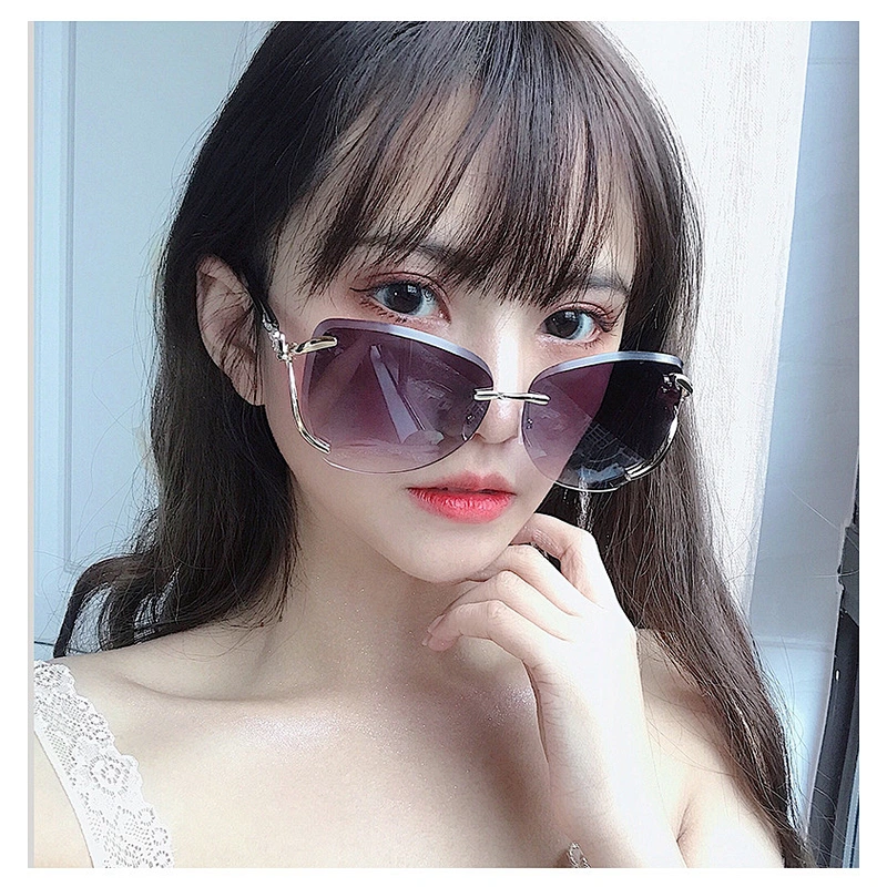 2021 newest fashion metal rimless trimming fox legs sunglasses women men eyewear shade sun glasses wholesale custom goggles