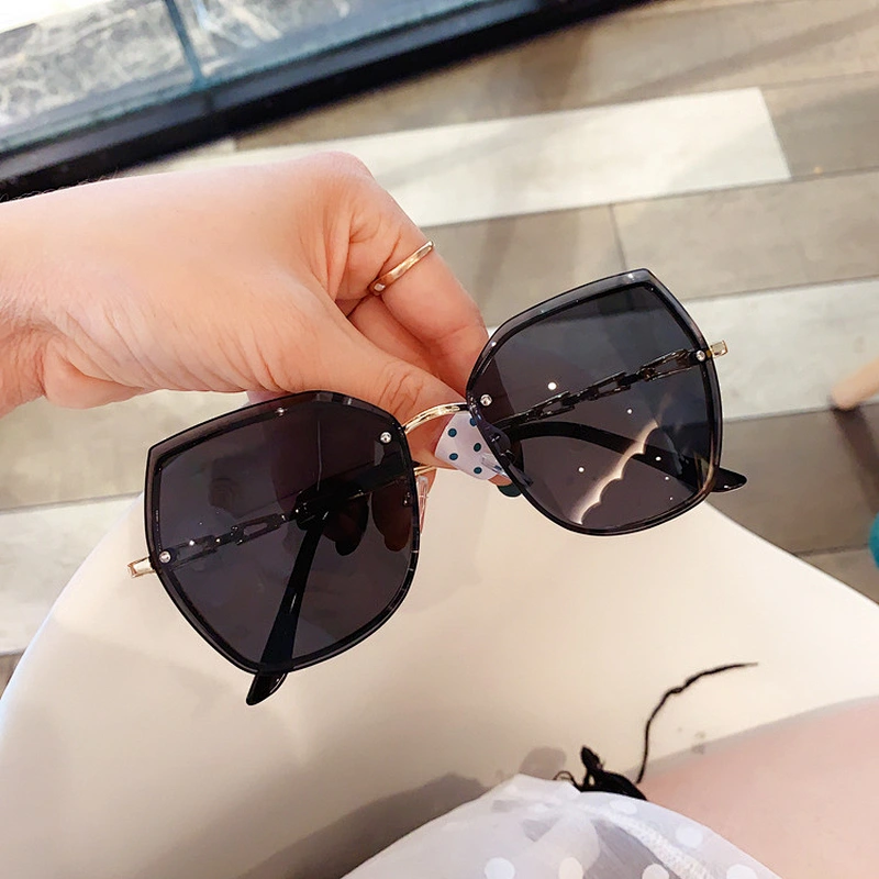 fashion rimless retro irregular sunglasses women men newest shades sun glasses wholesale custom eyewear 2021 trendy goggle