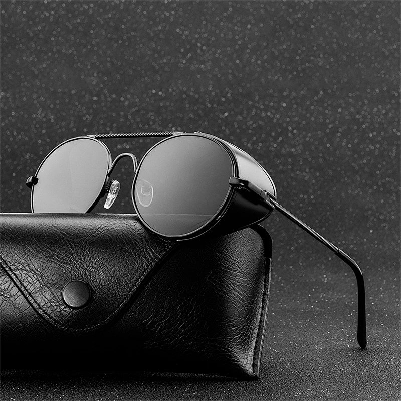 retro metal steampunk sunglasses women men newest shades fashion round sun glasses wholesale custom eyewear 2021 trendy goggles
