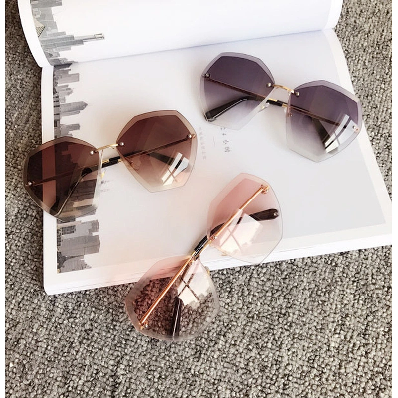 irregular rimless round candy colorsunglasses women men newest shades sun glasses wholesale custom eyewear 2021 trendy goggles