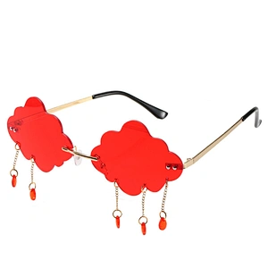fashions rimless cloud shape sunglasses women men newest shades retro sun glasses wholesale custom eyewear 2021 trendy goggles