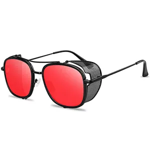 retro steampunk sunglasses women men newest shades fashionable metal sun glasses wholesale custom eyewear 2021 trendy goggles