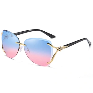 2021 newest fashion metal rimless trimming fox legs sunglasses women men eyewear shade sun glasses wholesale custom goggles