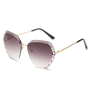 fashionable diamond sunglasses women men newest shades rimlesssun glassesd wholesale custom eyewear 2021 trendy goggles