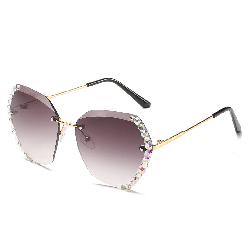 fashionable diamond sunglasses women men newest shades rimlesssun glassesd wholesale custom eyewear 2021 trendy goggles
