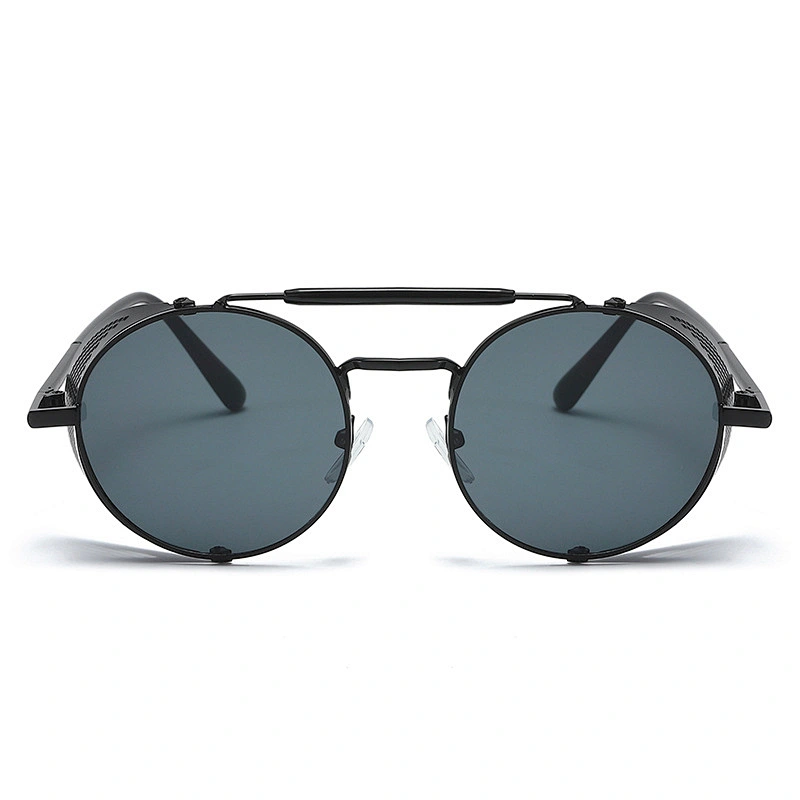 2021 newest fashion windproof punk round sunglasses retro women men eyewear shade vintage sun glasses wholesale custom goggles