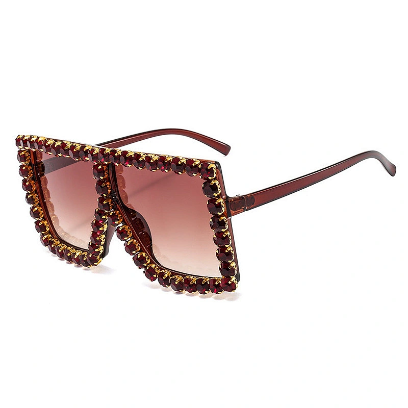diamond oversized sunglasses women men newest shades retro fashion sun glasses wholesale custom eyewear 2021 trendy goggles
