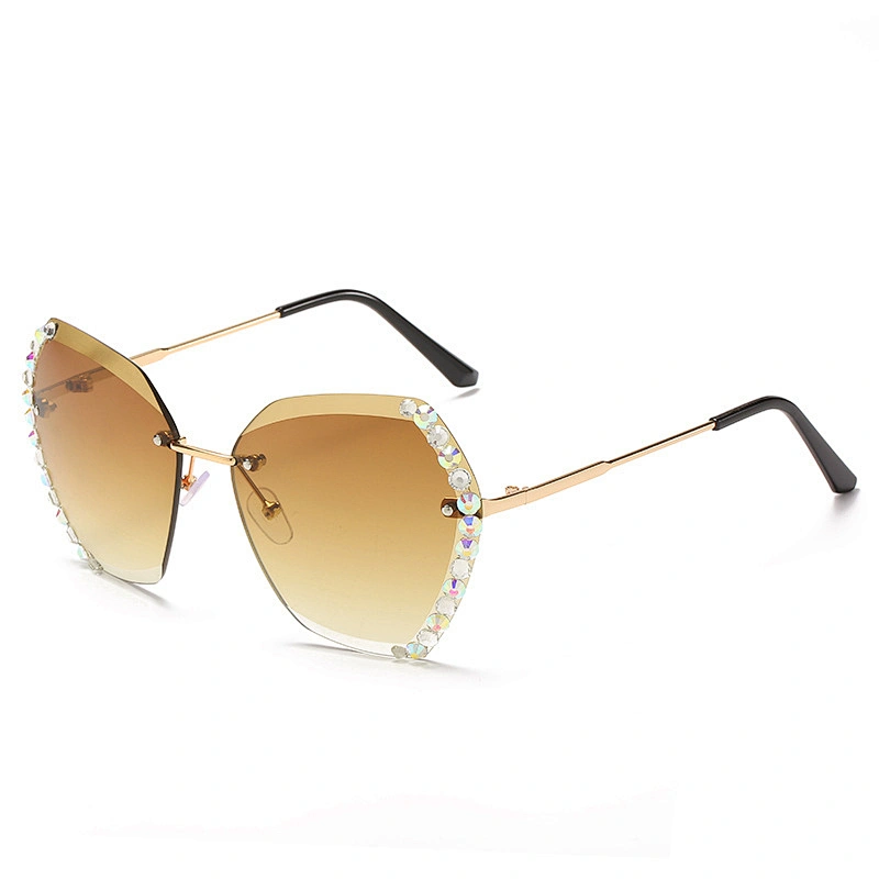 fashionable diamond sunglasses women men newest shades rimlesssun glassesd wholesale custom eyewear 2021 trendy goggles