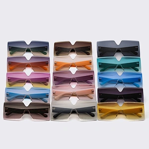 Oversized rimless hot sales fashion sunglasses women newest shades  sun glasses wholesale custom eyewear 2021