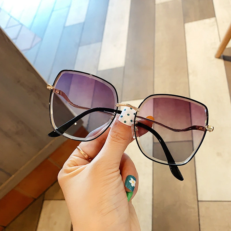 fashion rimless retro sunglasses women men newest shades oversized  sun glasses  wholesale custom eyewear 2021 trendy goggle